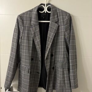 Dynamite Charcoal Checkered Blazer